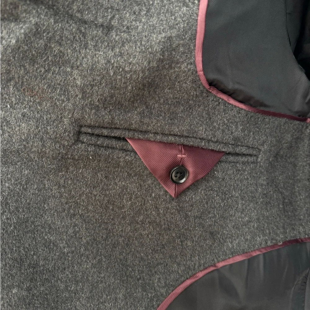 BRAND NEW! Banana Republic Men’s Gray Wool Blend Double Breasted Coat - Picture 7 of 13